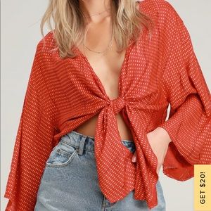 Lulus Tie-Front Top